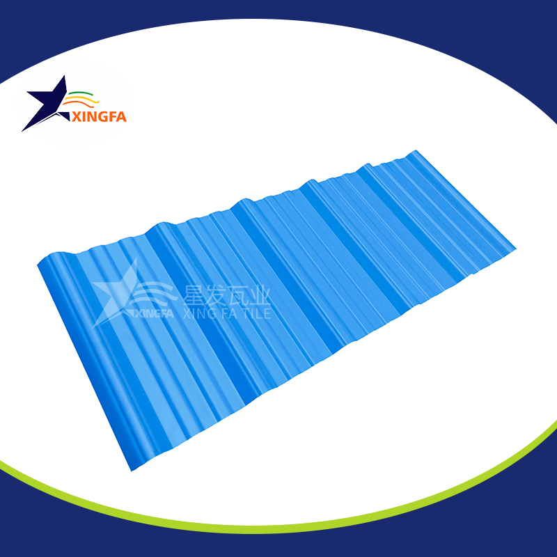 2.5mm加厚蓝色梯形pvc复合隔热瓦 适用于大型水产养殖业厂房房顶用 pvc材质塑料防火厂房瓦 PVC瓦梧州厂家出售